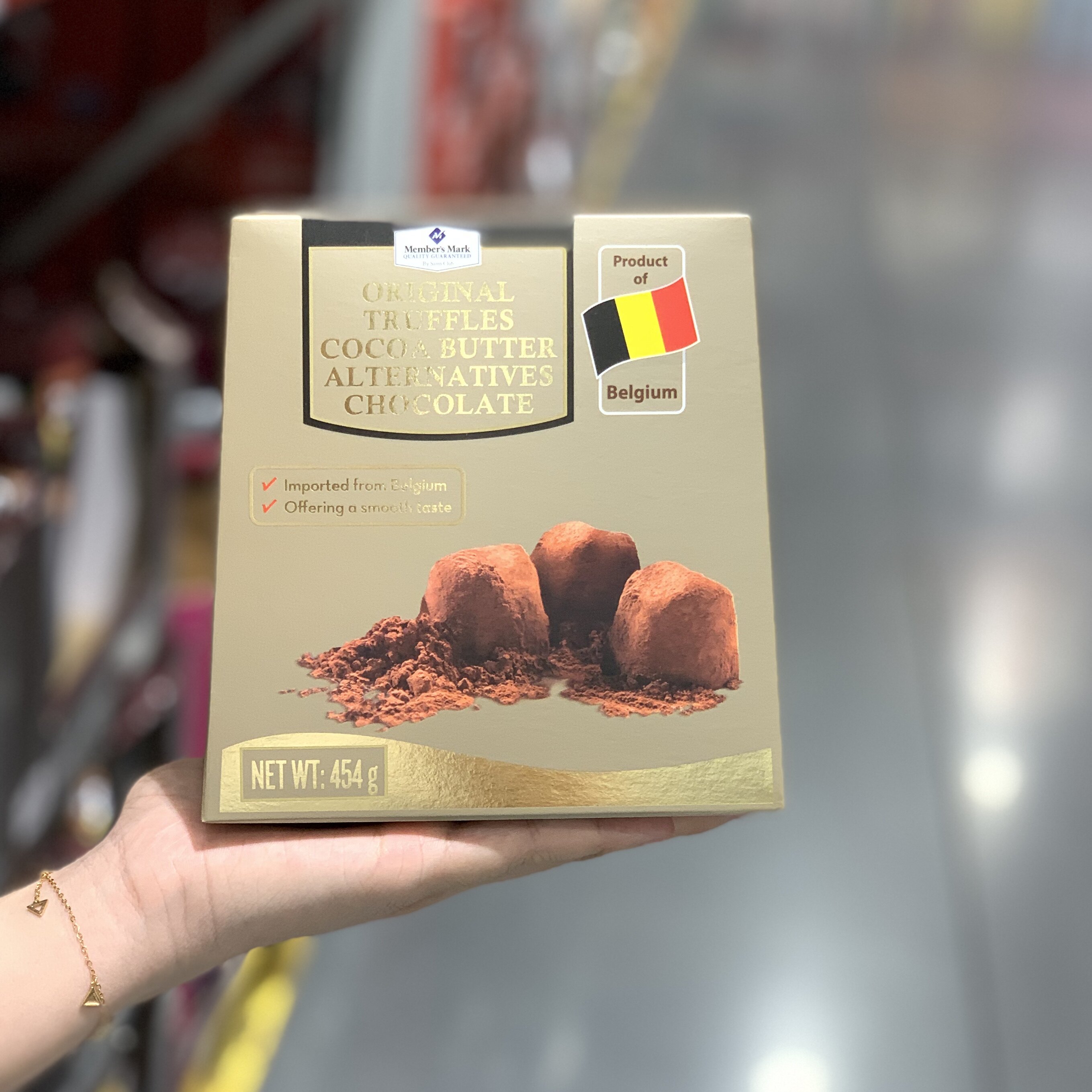 山姆会员店members mark松露巧克力原味比利时进口零食礼盒包装