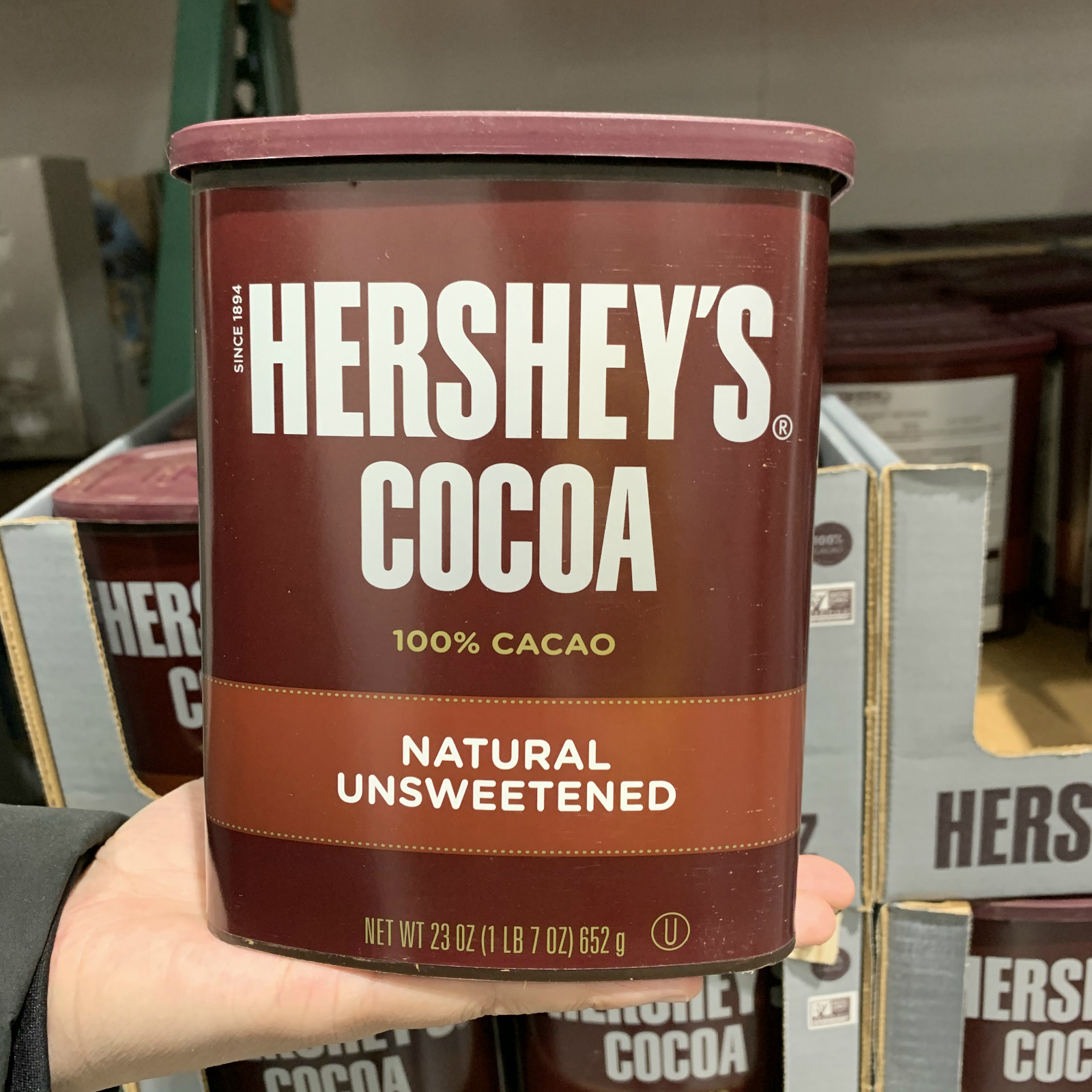 上海costco好时hersheys轻脂无糖可可粉热冲饮烘焙蛋糕652g包邮