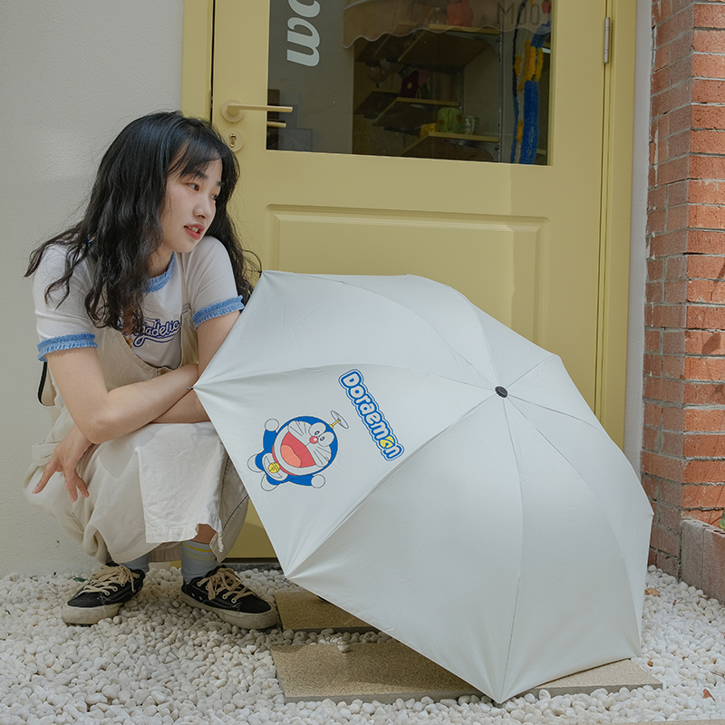 哆啦A梦自动雨伞女生高颜值ins学生可爱晴雨两用叮当猫太阳伞防晒