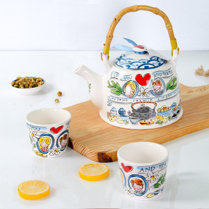 blond陶瓷大单壶功夫茶具套装下午茶家用日式可爱泡茶煮茶壶客厅