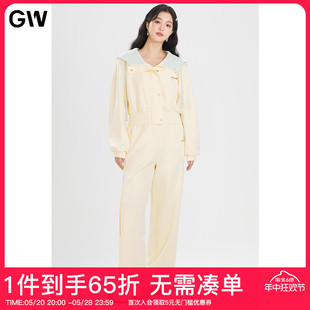 GW大码女装设计感显瘦气质运动卫衣套装2024春季新款微胖mm外套