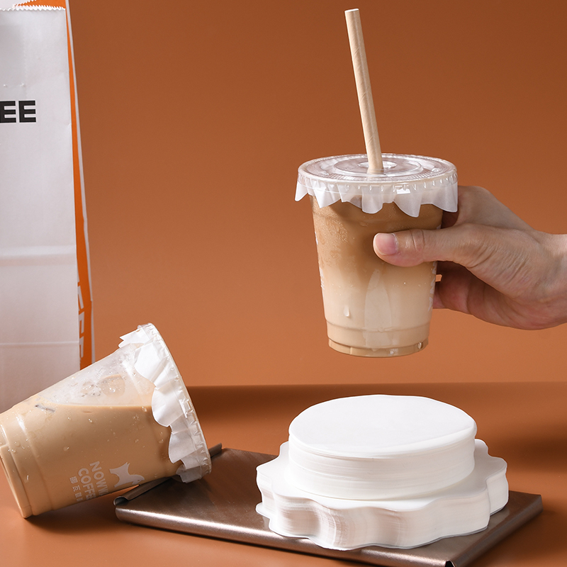 奶茶防漏纸咖啡密封纸饮品垫片封杯膜防溢纸封口膜外卖打包一次性