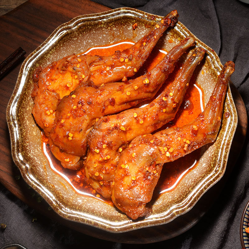 优卓丽自贡麻辣冷吃兔腿四川特产熟食香辣手撕烤兔腿袋装即食零食