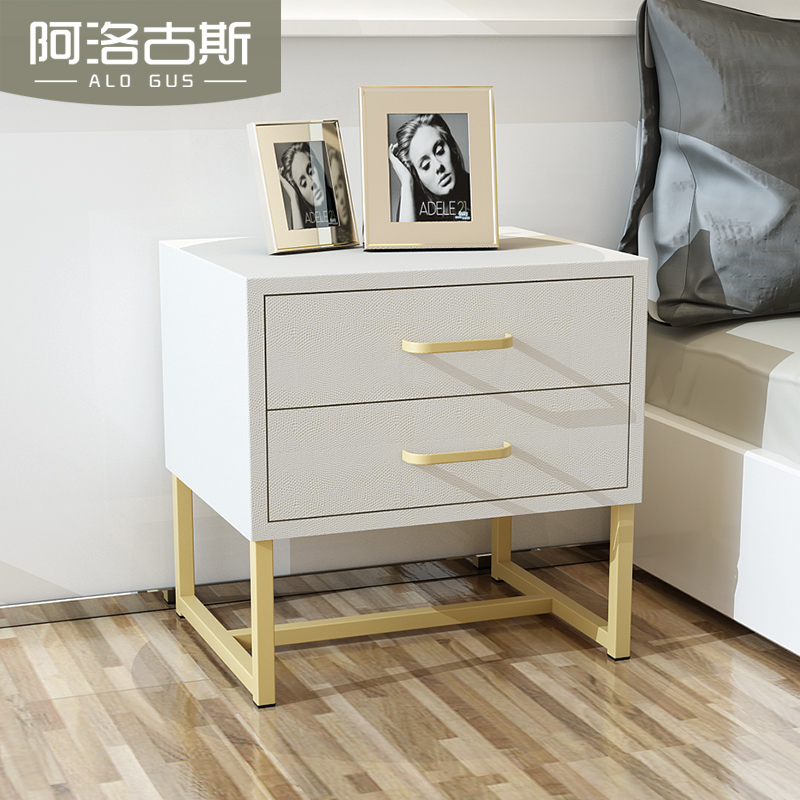 北欧式简约现代床头柜铁艺创意白色床边柜简易卧室收纳轻奢储物柜|ruв категории жилой мебели, кабинет, тумбочка - от Buy2taobao.com для оказания профессиональной услуги покупки агента Taobao