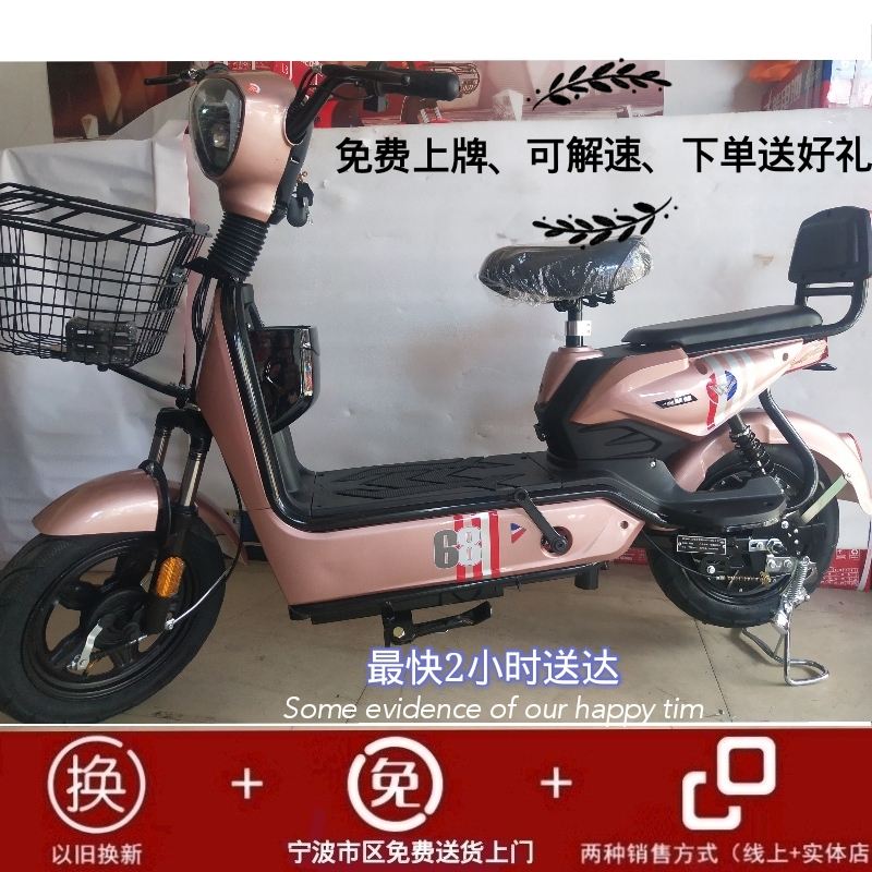 喜鹿新国标黄牌电动车48v12a20小型电瓶车男女通用