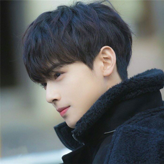 蓬松帅气 斜刘海_仿真假发男生帅气自然齐耳可齐可斜刘海短直发蓬松碎