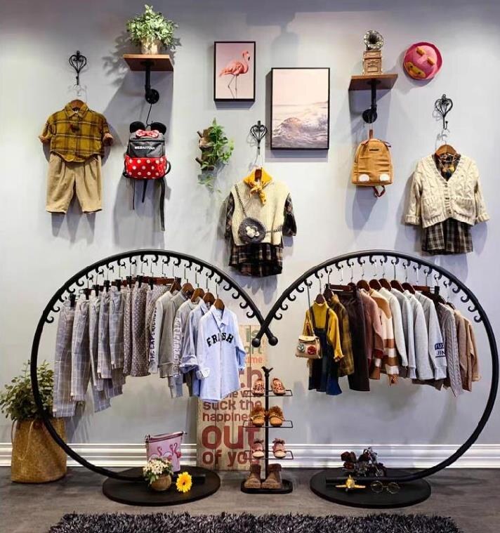 货架室内高档落地服装模特道具展示架儿童橱窗服装展示架