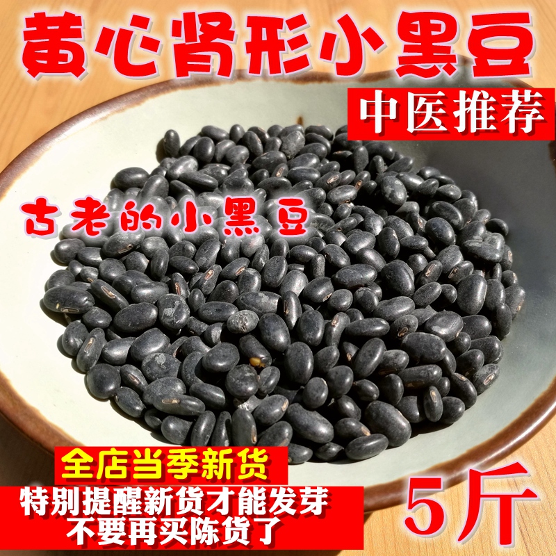 黄芯肾形小黑豆1斤农家自产5非转基