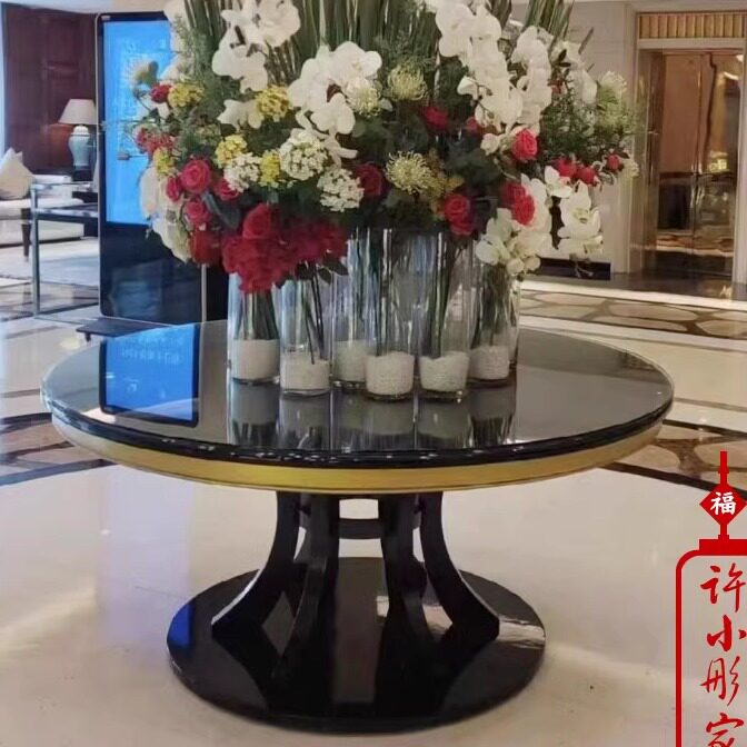 大圓桌酒店會所大堂KTV風(fēng)水臺入戶端景臺售樓處大廳花臺擺臺 大圓桌酒店會所大堂KTV風(fēng)水臺入戶端景臺售樓處大廳花臺擺臺