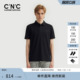 CNC男装25春夏新款品牌印花LOGO微弹短袖polo衫男