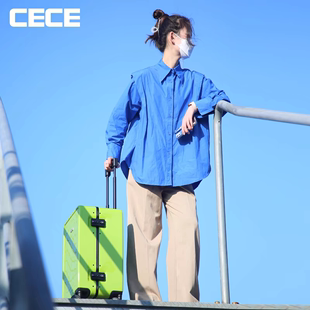 CECE2024新款铝框行李箱20寸便携登机箱女学生拉杆箱男旅行密码箱