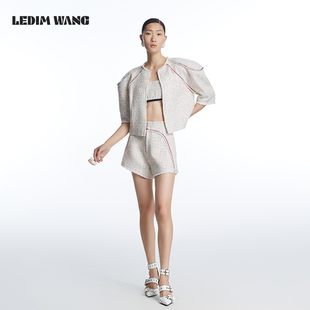 LEDIM WANG 链条小香外套女2023夏季新品宽松百搭薄款上衣外套