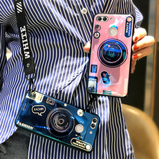 网红相机华为nova2手机壳镭射蓝光挂绳nova2