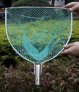 抄网不锈网鱼池垃圾捞网抄网头 平头抄鱼网鲟鱼抄网头捞鱼网