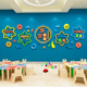 食堂文化贴纸节约粮食标语墙贴3d立体幼儿园午托班小饭桌墙面装饰