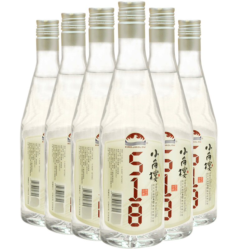小角楼518酒52度高度白酒518ml*12瓶白酒整箱光瓶装
