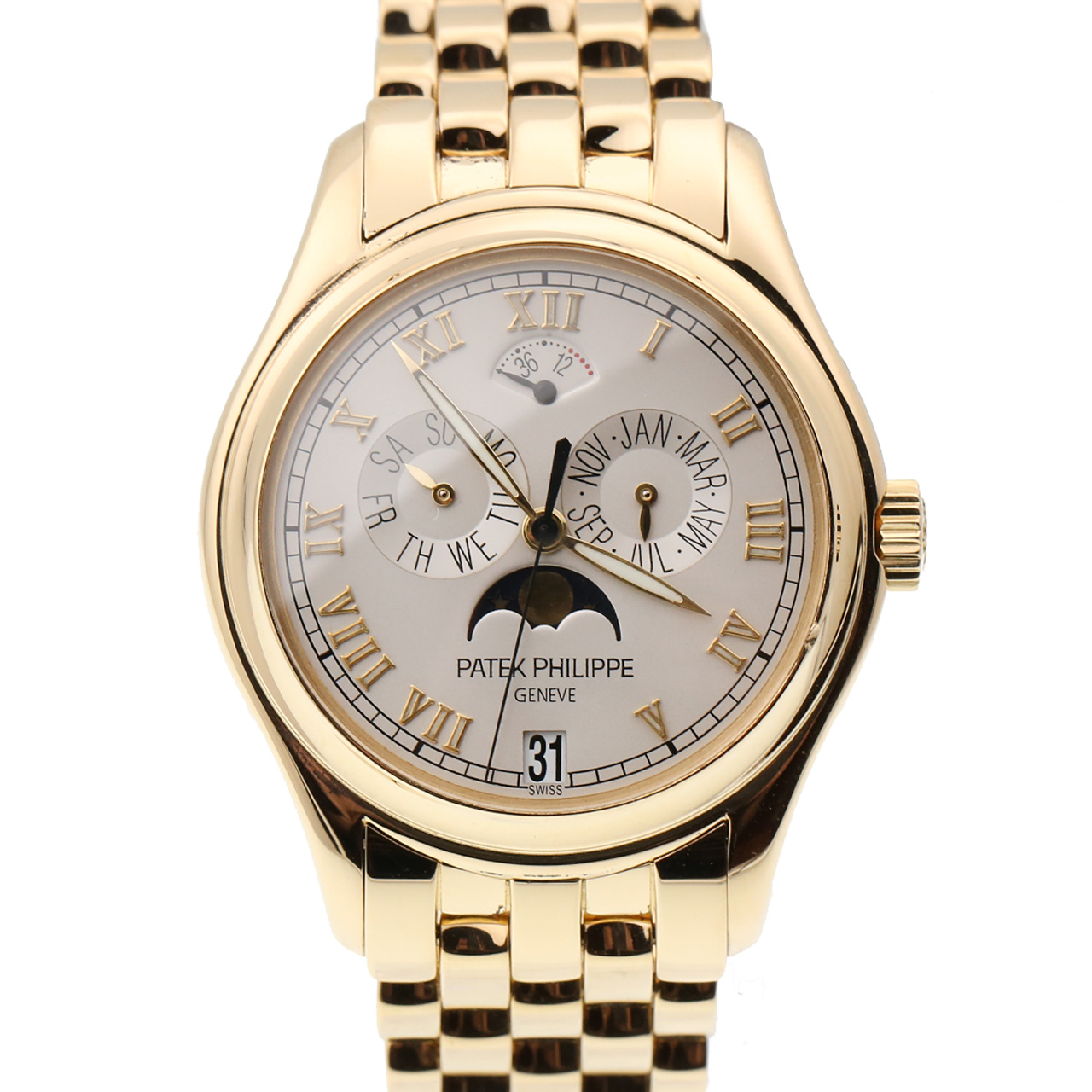 [9.5新]百达翡丽男款复杂功能计时系列5036黄金