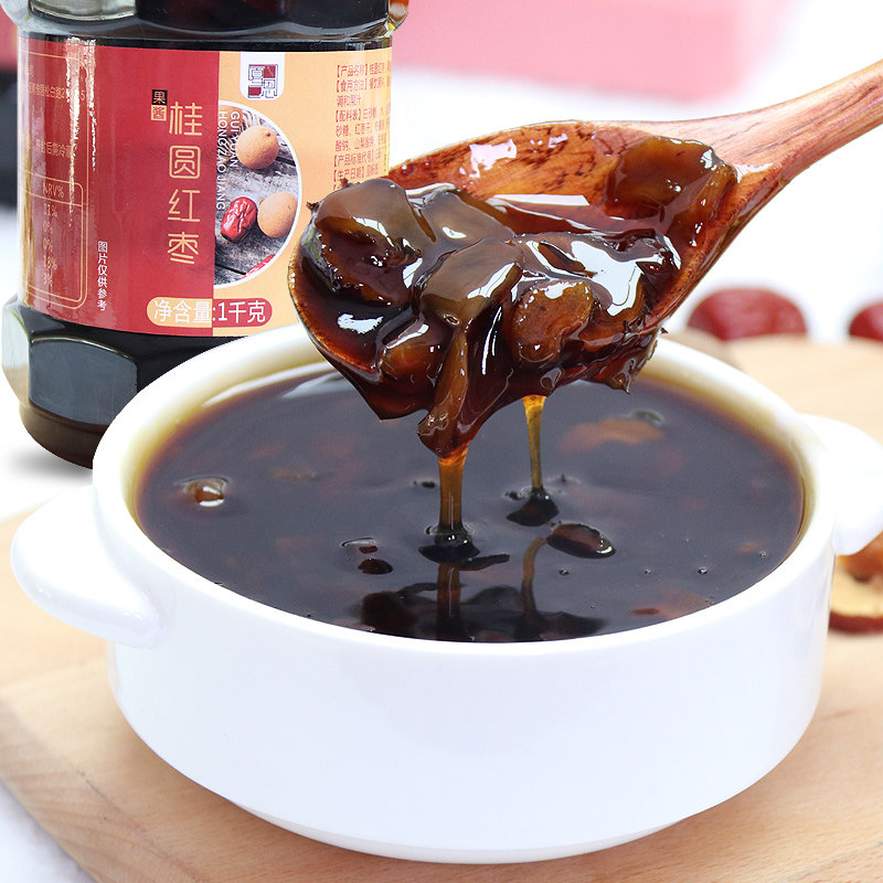 夏恩桂圆红枣酱1kg奶茶店专用浓缩桂圆红枣蜂蜜 茶酱冲饮果肉果酱