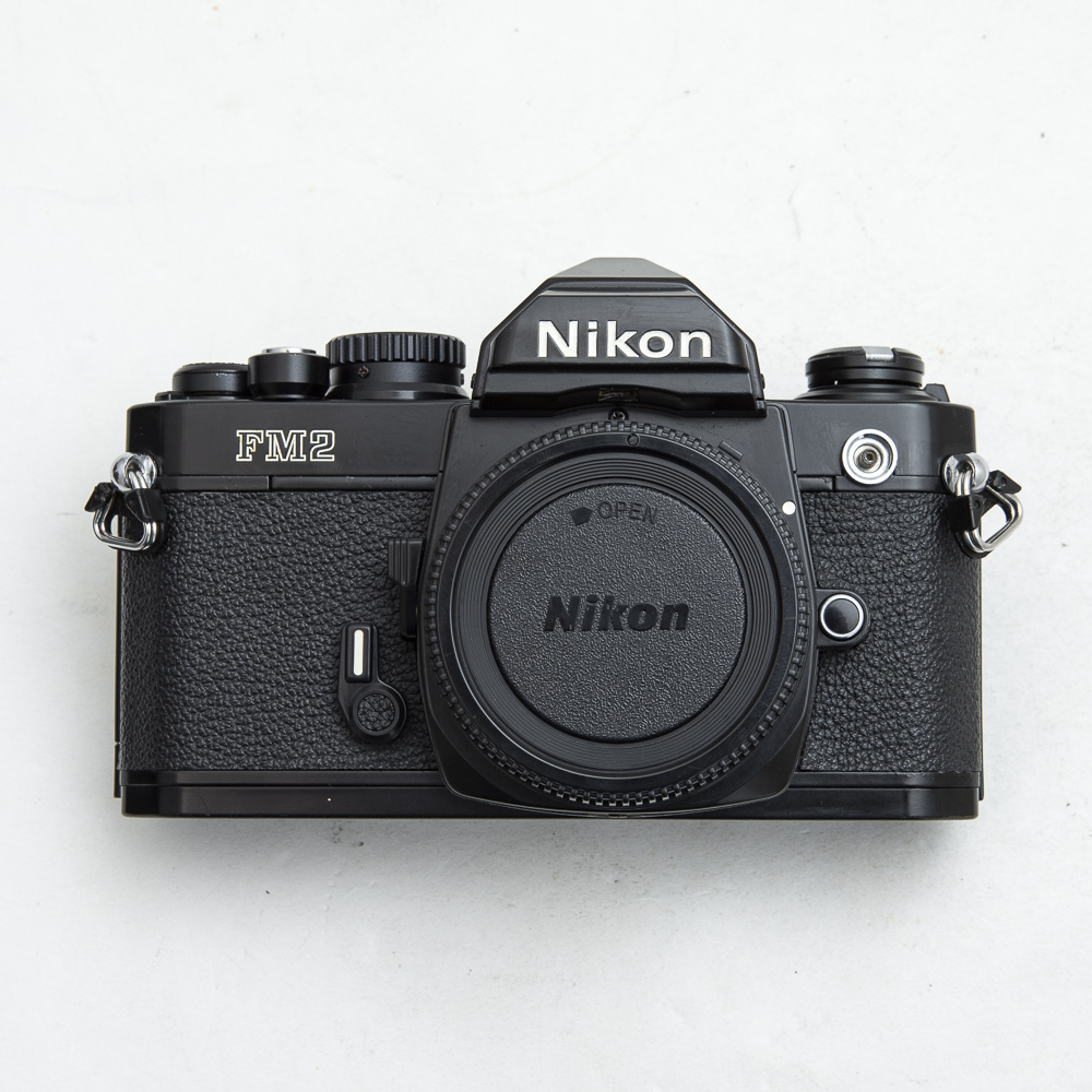 Nikon尼康FM2黑漆版钛合金蜂巢快门135胶片单反相机95新#3143