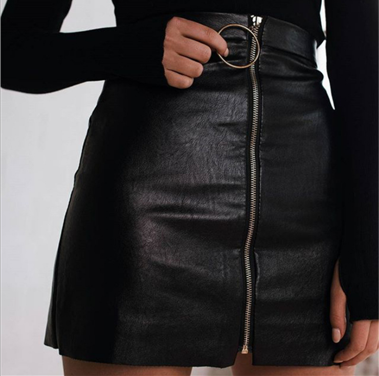 Sexy high waist PU leather skirt elegant zipper mini skirts在类目 女装/女士精品, 半身裙中 - 来自Buy2taobao.com提供专业的淘宝代购服务