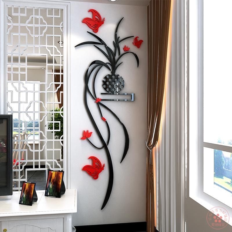 浪漫婚房布置3D立体墙贴画客厅沙发电视背景墙玄关墙面装饰贴纸