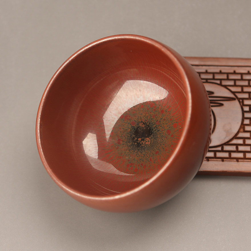 【鸡血红】 陈艗大师 建盏非遗传人 口径8.2cm