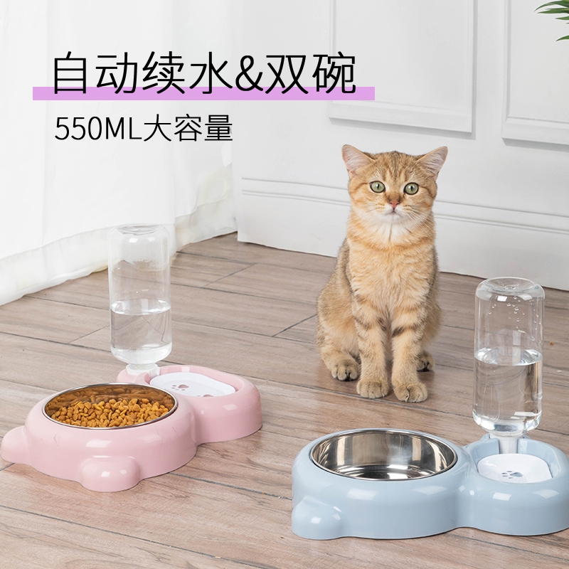 猫碗双碗猫盆食盆狗盆狗狗碗猫咪狗保