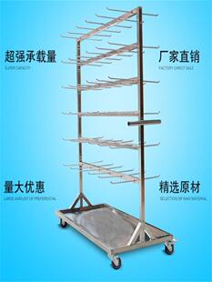 防静电挂料车smt废料盘收集架大双层架带轮PCB周转工具304不锈钢