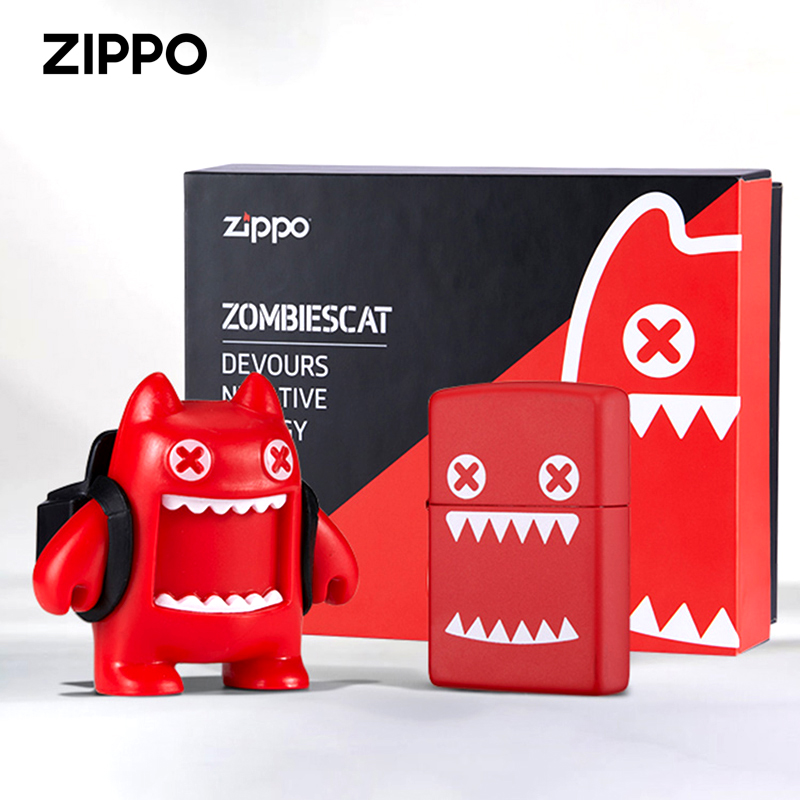 zippo煤油打火机正版 芝宝官方正品IP联名魔鬼猫套装个性520礼物