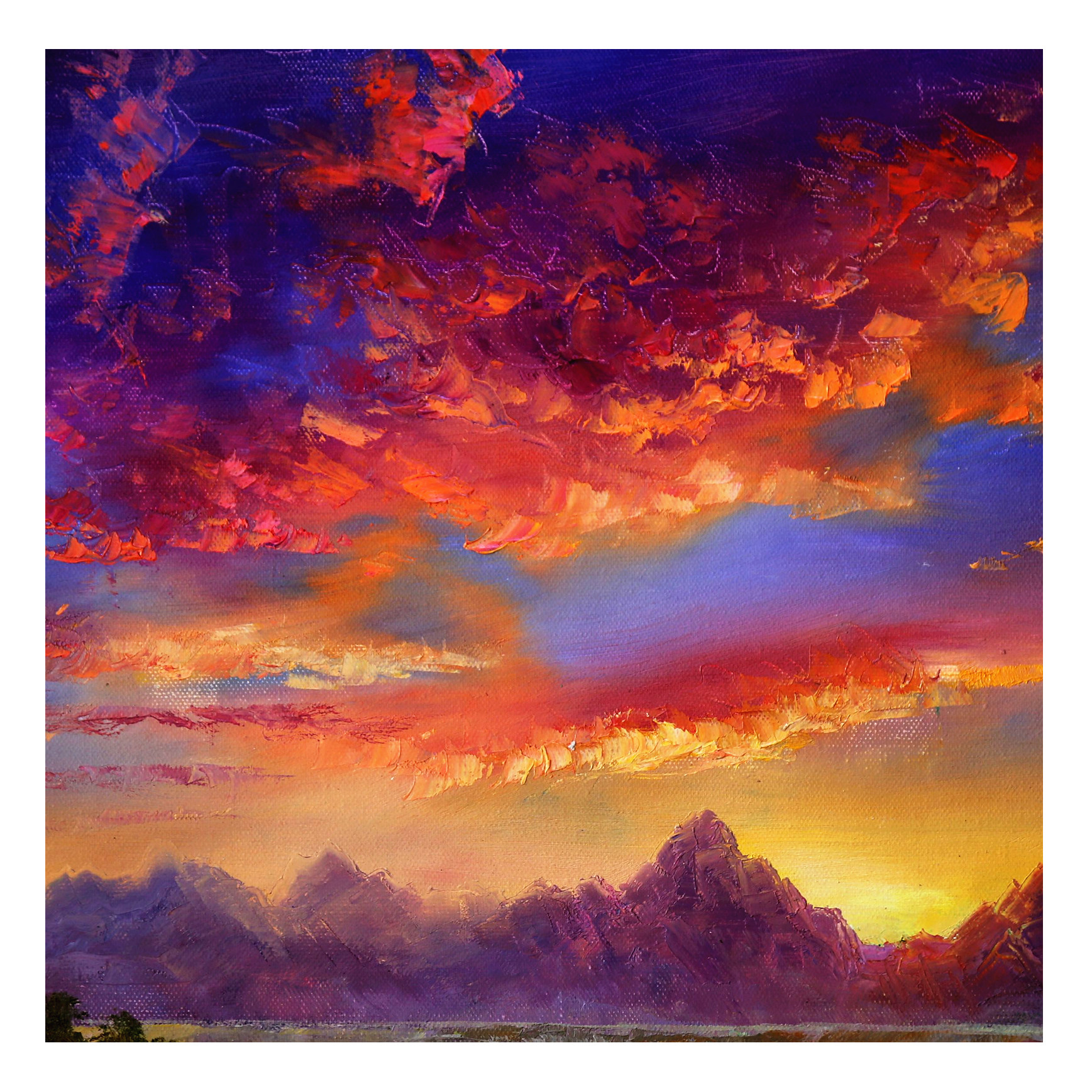 (朝鲜)带合影 张秀日《霞光万丈》平壤美术大学 星朝画廊