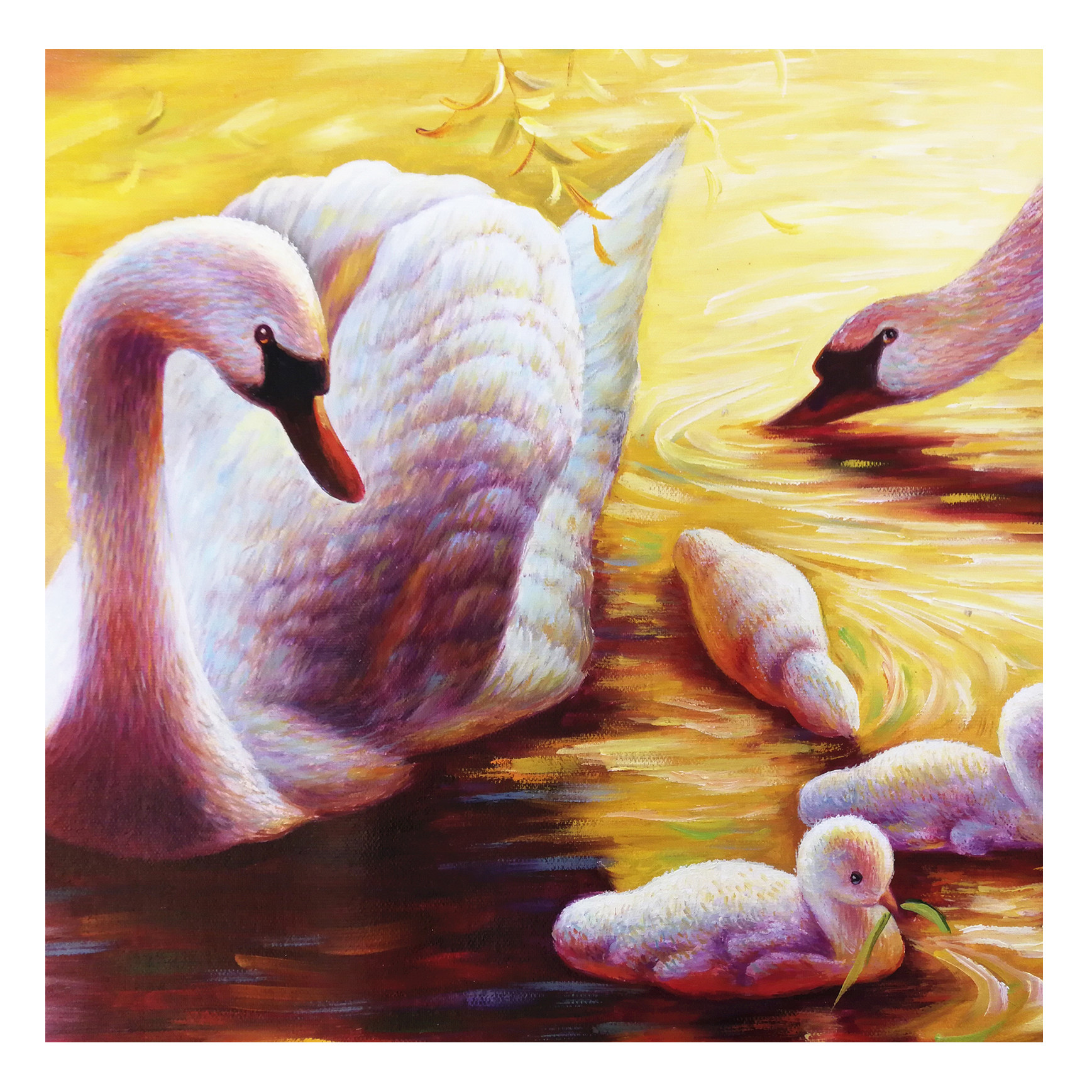 (朝鲜)功勋艺术家 金哲《天鹅》平壤美术大学 星朝画廊