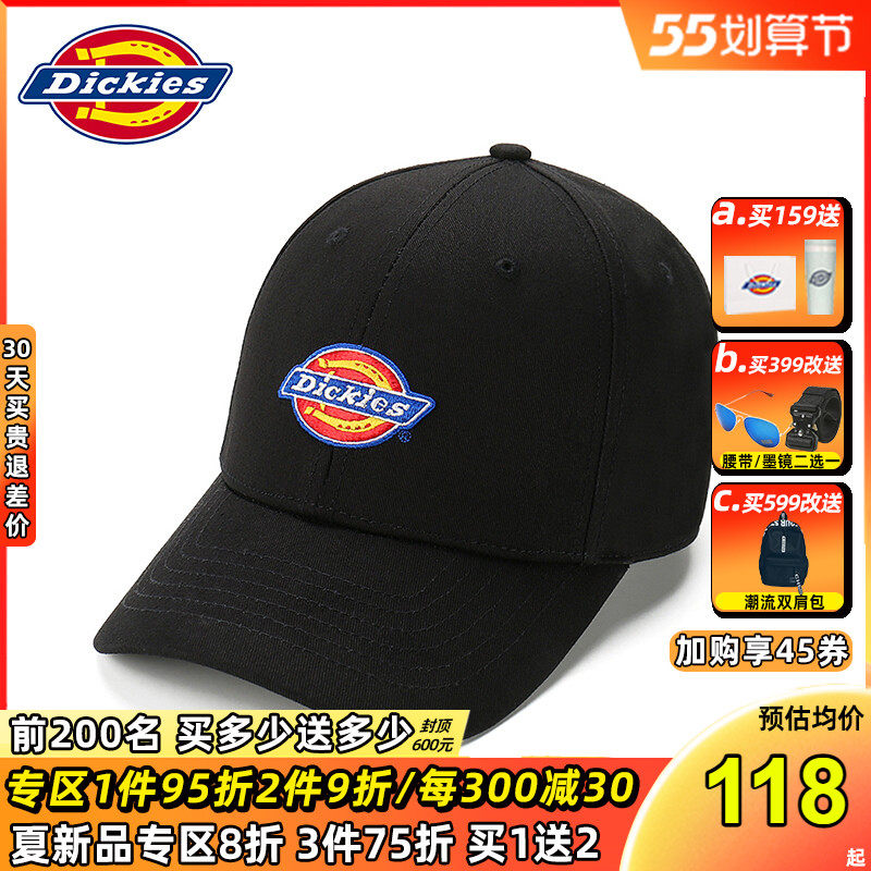 dickies帽子男女经典款弯檐户外运动鸭舌帽防晒遮阳帽dk007609