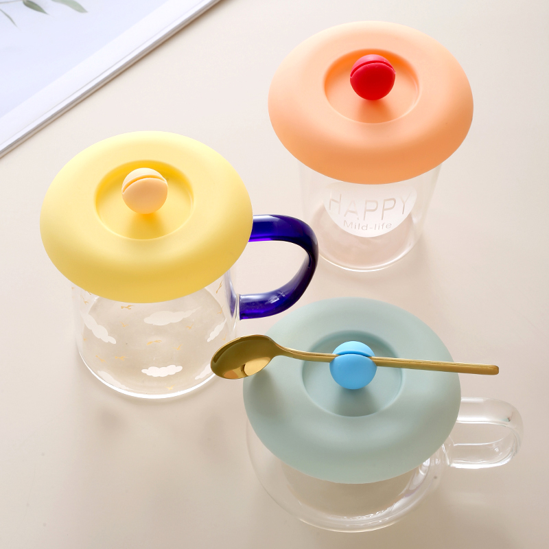 硅胶盖子万能盖食品级杯盖子单买马克杯盖可放勺杯子盖通用防尘盖
