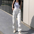 Versatile Handsome BF Large Pocket Sports Casual Ins Hip Hop Hip Hop Hip Hop Overalls Women's Loose Legged High Waist Trend Versatile Handsome BF Large Pocket Sports Casual Ins Hip Hop Hip Hop Hip Hop Overalls Women's Loose Legged High Waist Trend