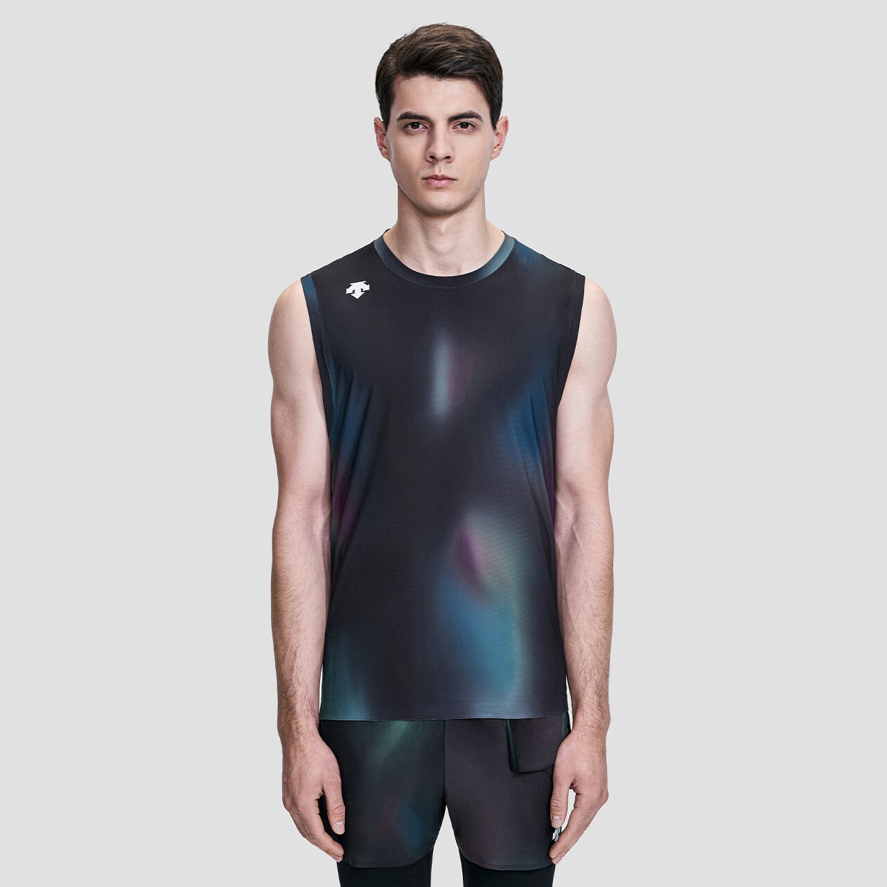 descente迪桑特 running系列 男子针织运动跑步背心 d2231rst05