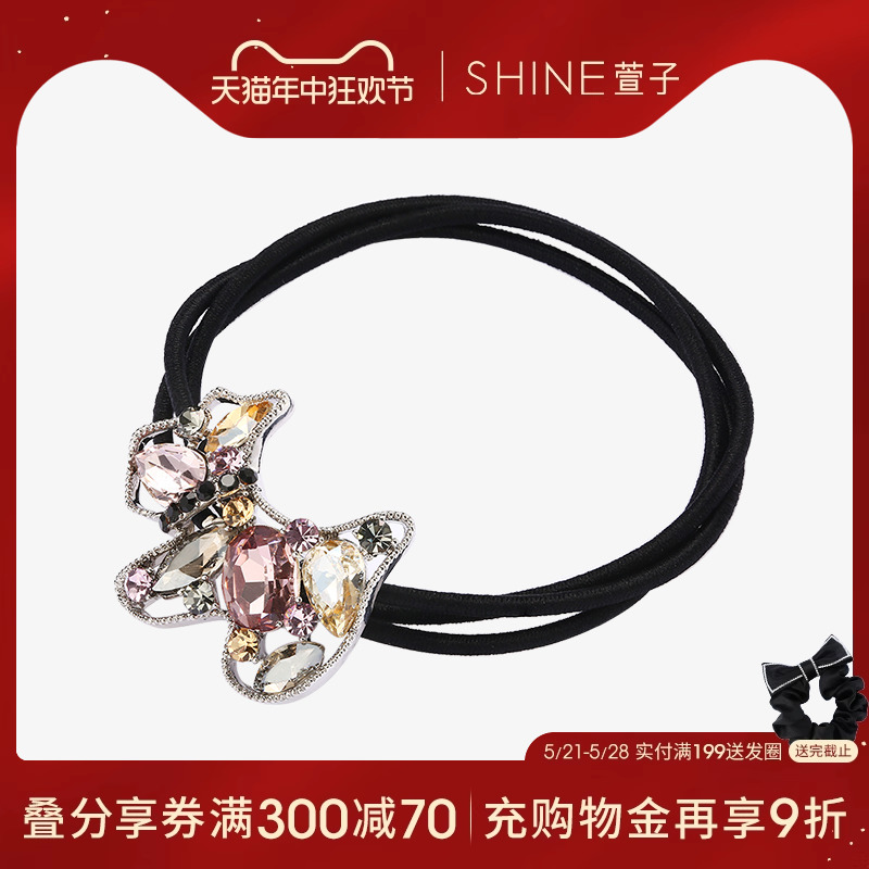 SHINE萱子饰品卡通狗狗发绳动物盘发发圈简约设计可爱高弹耐用