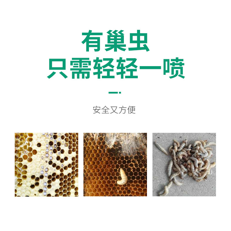 四川汪氏蜂药巢虫清木片中蜂蜂箱白头蛹棉虫条上脾蜡螟蜜蜂药