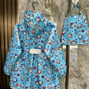 日本购奥特曼薄儿童男女雨衣幼儿园宝卡通小学生防水雨披带书包位