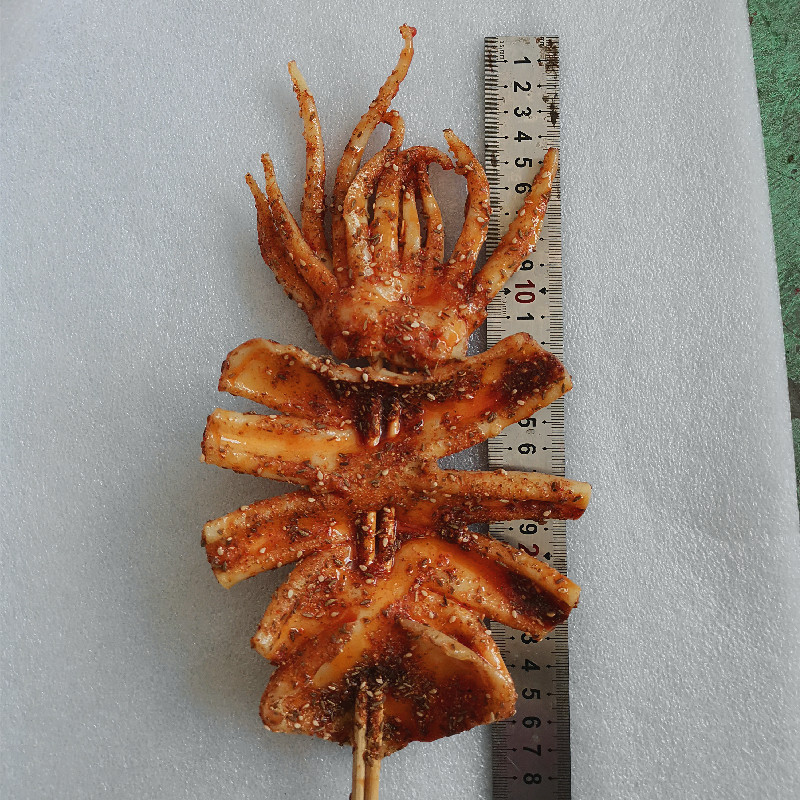 热销仿真大鱿鱼模型轰炸大鱿鱼假菜影视道具烧烤铁板大鱿鱼