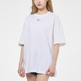 Nike耐克运动T恤女装2022夏新款圆领宽松透气休闲短袖DC5427-100