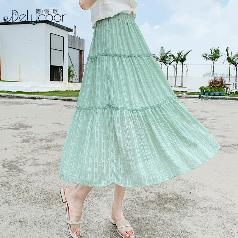 小清新半身裙女夏季2021新款蕾絲拼接公主裙淑女中長款網紗蛋糕裙在類目 女裝/女士精品, 半身裙中 - 來自Buy2taobao.com提供專業的淘寶代購服務