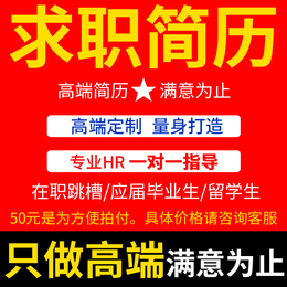 简历代做设计制作优化代写中英文求职简历润修改定制个人求职简历