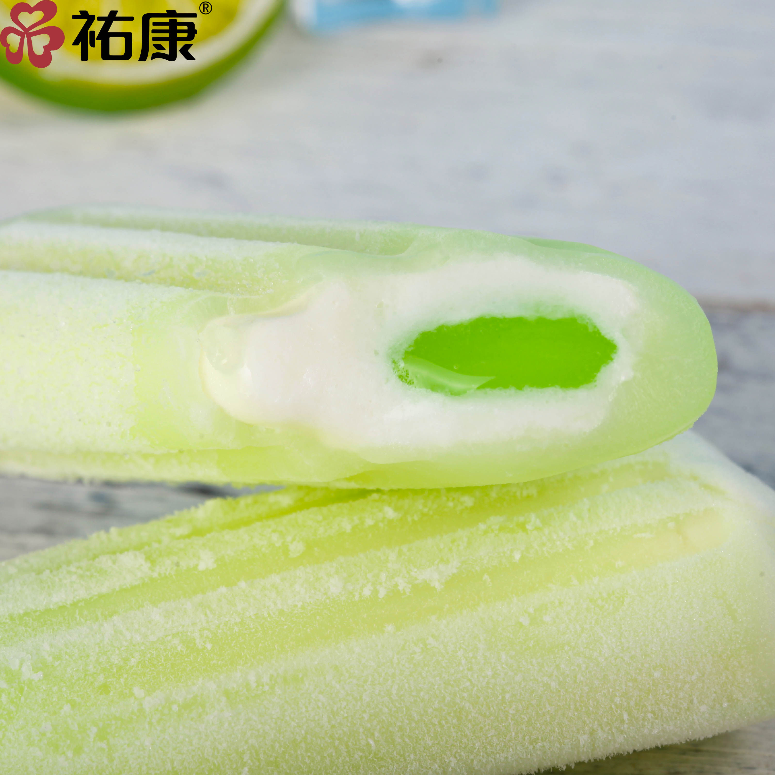 5元/支】青苹果夹心雪糕*40支冰棒冰棍雪糕冷饮批发——佑康食品旗舰