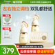 小雅象双边吸奶器电动全自动免手扶集母乳微震调频按摩正品挤奶器