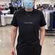 Calvin Klein/CK 男士夏季新款简约百搭LOGO印花纯棉圆领短袖T恤