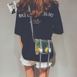 透明包包女ins超火包2018新款潮韩国镭射包ul