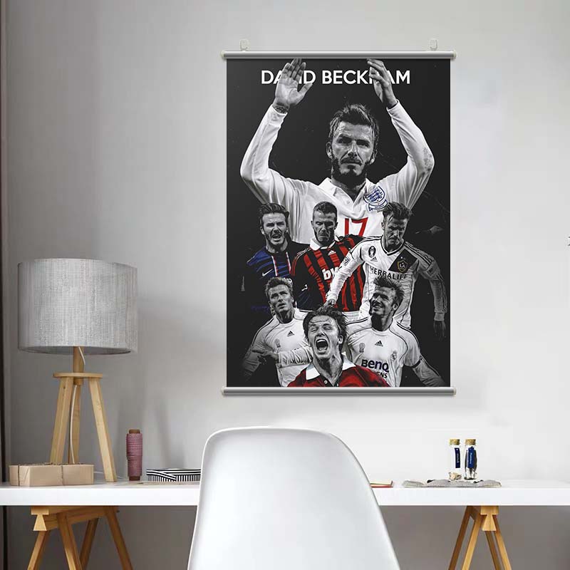 大卫贝克汉姆足球明星高清海报壁纸背胶墙贴宿舍卧室可来图定制