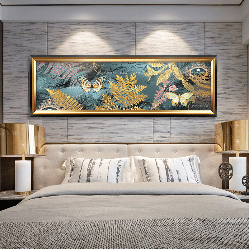 卧室装饰画床头挂画房间壁画北欧风格温馨客厅墙壁装饰轻奢油画