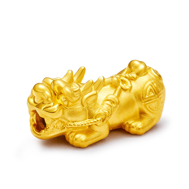一折纯金貔貅手链男士 纯黄金