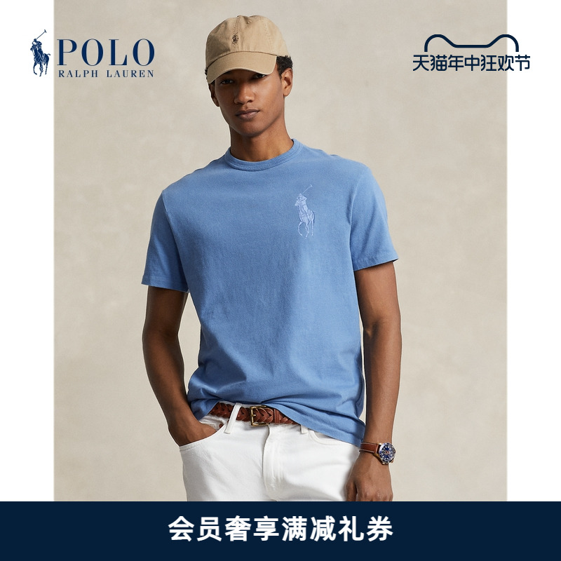 Ralph Lauren/拉夫劳伦男装 24年春经典版棉Big PonyT恤RL18264